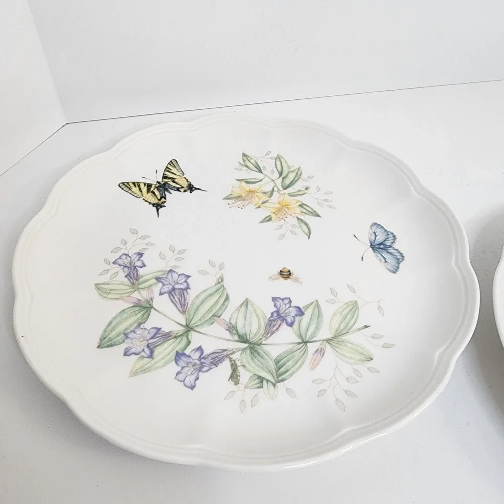 Lenox‎ Butterfly Meadow Swallowtail Plate Laurie De Sante Collection 2 Plates
